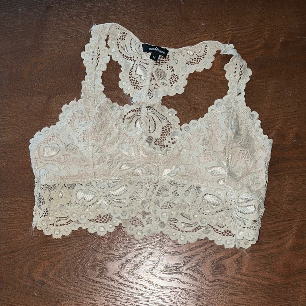 Cream Lace Bralette